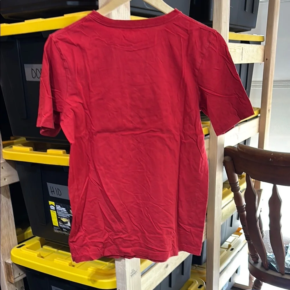Nike Red Short Sleeve Tee with Graphic Design